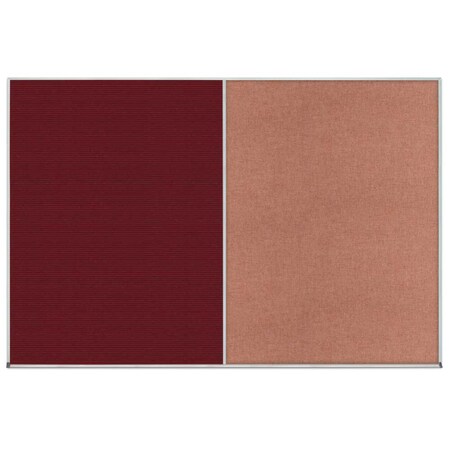 United Visual Products Enclosed Corkboard, 1 Door, 72"x48", 4" Fra UV3405-GOLD-FORBO